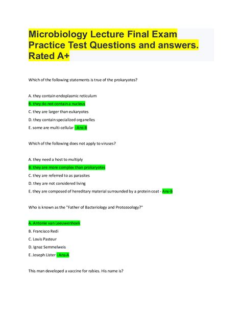 Pearson microbiology test questions - Exercise 4. Exercise 5. Exercise 6. Exercise 7. Exercise 8. At Quizlet, we’re giving you the tools you need to take on any subject without having to carry around solutions manuals or printing out PDFs! Now, with expert-verified solutions from Microbiology: An Introduction 13th Edition, you’ll learn how to solve your toughest homework problems. 